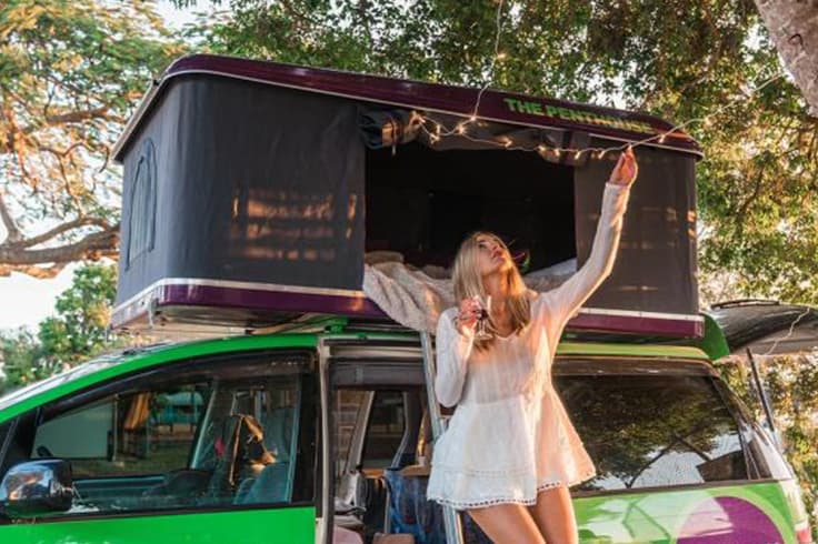 jucy van decorated with fairy lights in australia jucy van decorated with fairy lights in australia